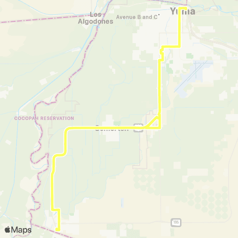 YCAT Highway 95 S map