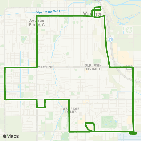 YCAT Central Yuma Circulator map