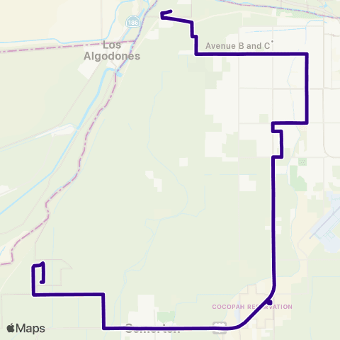 YCAT Cocopah Reservations map