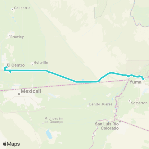 YCAT Interstate 8 map