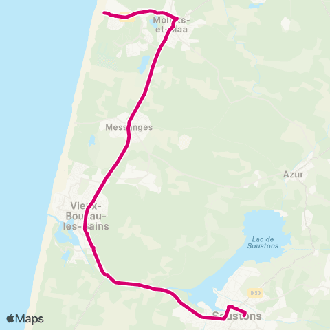 Yégo Soustons - Moliets et Maa map