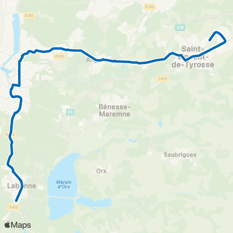 Yégo Labenne - Saint Vincent de Tyrosse map