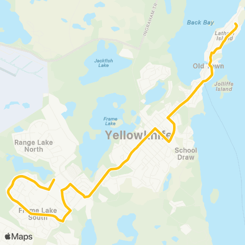 Yellowknife Transit YK Connector / Kam Lake Service map