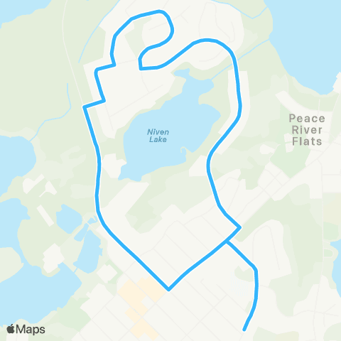 Yellowknife Transit Niven Loop map