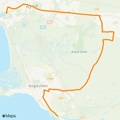 Yélo Scolaires Collège de l'Atlantique - Angoulins-s/-Mer via la Jarne map