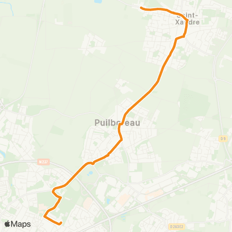 Yélo Scolaires Collège Beauregard - Saint-Xandre (O.) map