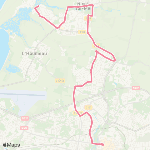 Yélo Nieul-sur-Mer - Place de Verdun map