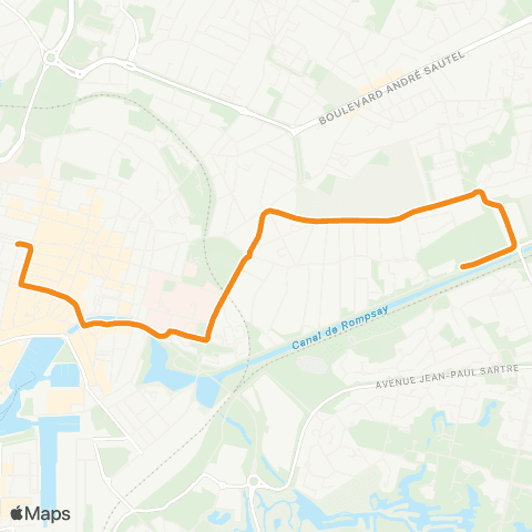 Yélo Scolaires Navette Lep Rompsay-Doriole - Pl. de Verdun via d. Blanches map