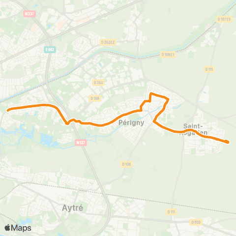 Yélo Scolaires Lycée Valin - Saint-Rogatien via Périgny map