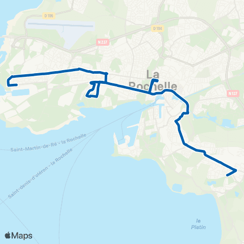 Yélo La Pallice - Aytré Grands Prés (Dimanche) map