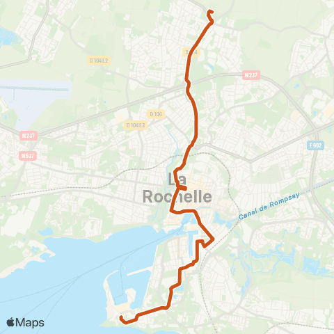 Yélo Lagord P+R Greffières - les Minimes (Dimanche) map
