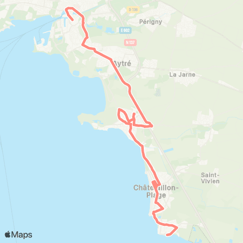 Yélo Châtelaillon - Gare la Rochelle map