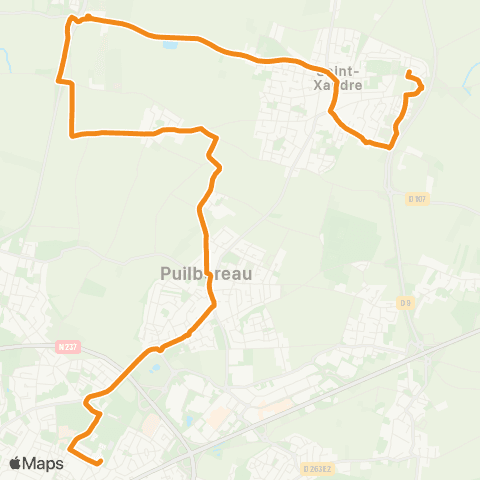 Yélo Scolaires Collège Beauregard - Saint-Xandre (Est) map