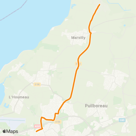 Yélo Scolaires Collège J. Guiton - Esnandes via les Moindreaux map