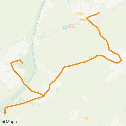 Yélo Scolaires Collège M. Chagall - Ste-Soulle via Belle Croix (Renfort) map