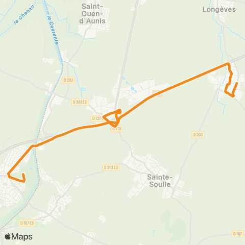 Yélo Scolaires Collège M. Chagall - Vérines via Ste-Soulle map