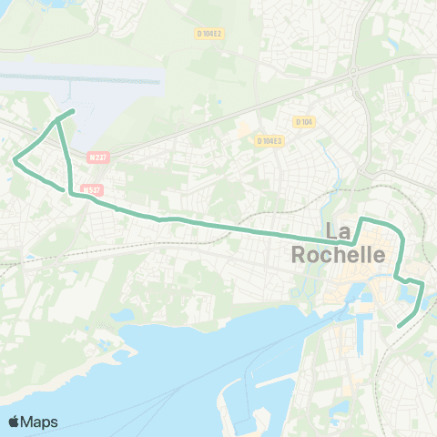 Yélo Laleu Aéroport - Gare la Rochelle (Dimanche) map
