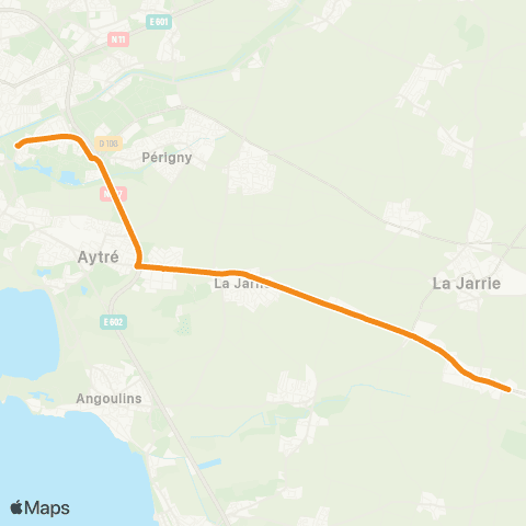 Yélo Scolaires Lycée Valin - Croix-Chapeau via la Jarne map
