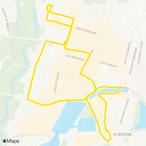 Yélo Navette Coeur de Ville map