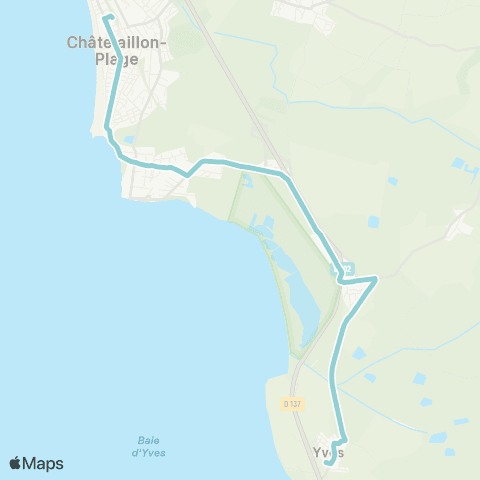 Yélo Yves - Châtelaillon Gare map