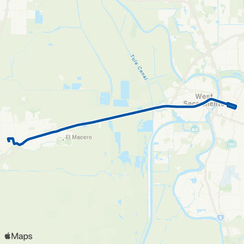 Yolobus Davis Express map