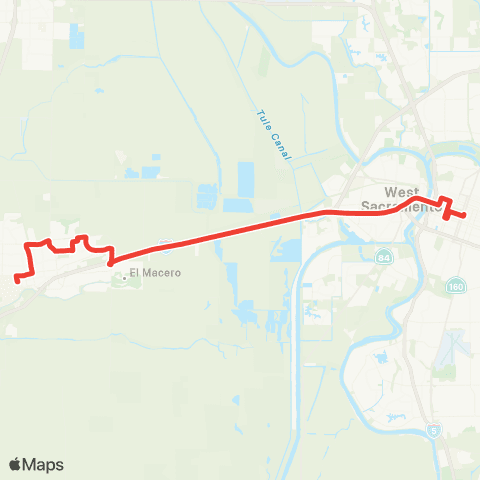 Yolobus Davis Express map