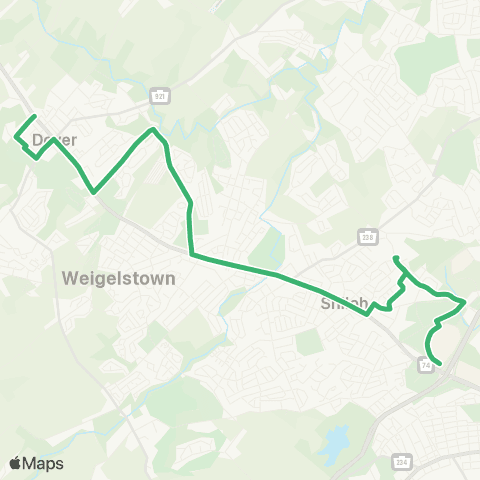 rabbittransit York/Adams Dover / Upmc Hospital map