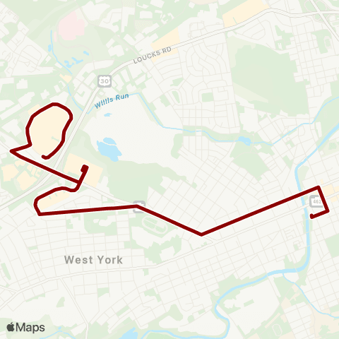 rabbittransit York/Adams West Manchester Town Center map