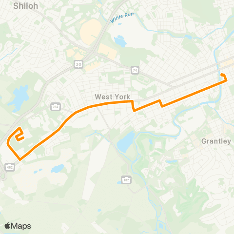 rabbittransit York/Adams West York / West York Ind Park map