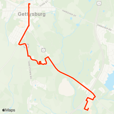 rabbittransit York/Adams Lincoln Line 2 (Outlets) map