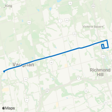 YRT Major Mackenzie map