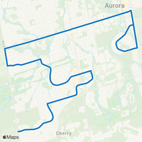 YRT Aurora South map
