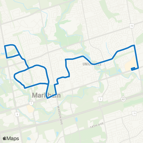 YRT Unionville map