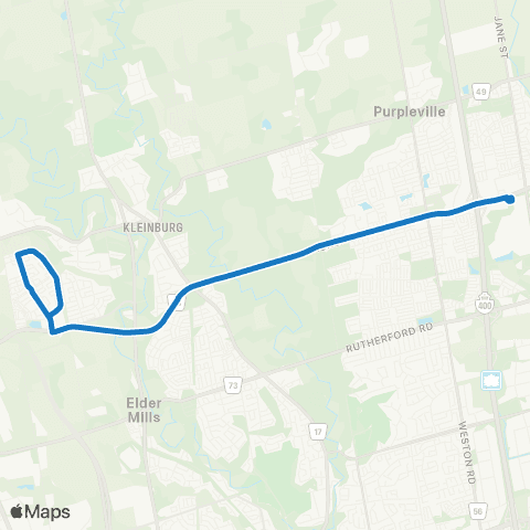 YRT Major Mackenzie map