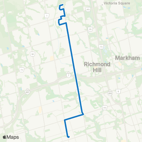 YRT Bayview map