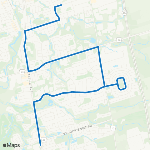 York Region Schools Sacred Heart SS via Stonehaven map