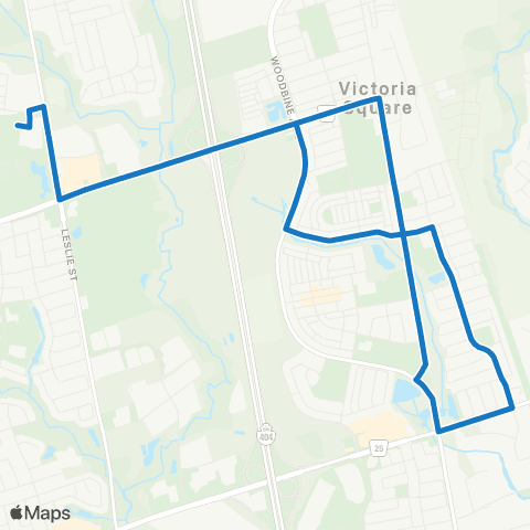 York Region Schools Richmond Green SS via Hazelton map