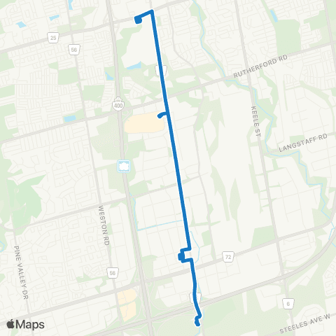 YRT Jane Express map