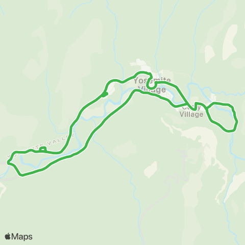 Yosemite Valley Shuttle (National Park Service) Valleywide Shuttle map