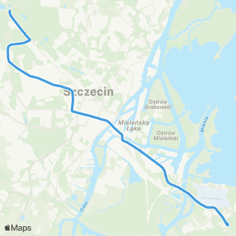 ZDiTM Szczecin (Głębokie - ) Osiedle Zawadzkiego - Turkusowa map