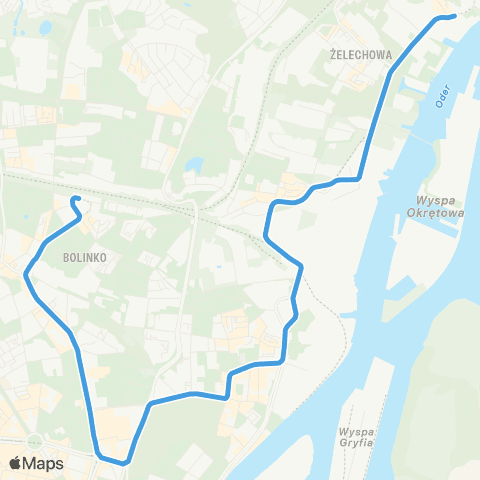 ZDiTM Szczecin Dworzec Niebuszewo - Ludowa map