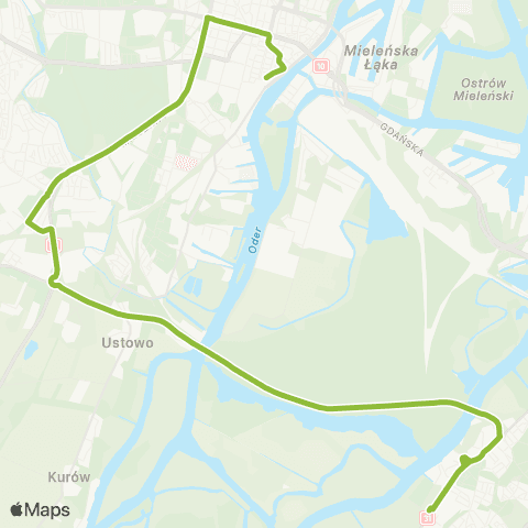 ZDiTM Szczecin SKM Dworzec Gł. (Owocowa) - SKM Podjuchy map