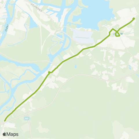 ZDiTM Szczecin Dąbie Osiedle - Klucz Autostrada map