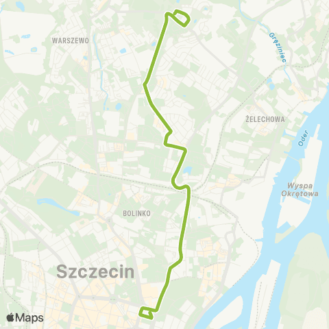 ZDiTM Szczecin Plac Rodła - Rostocka / Świergotki map