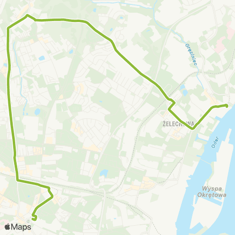 ZDiTM Szczecin Kołłątaja - Zajezdnia Golęcin map