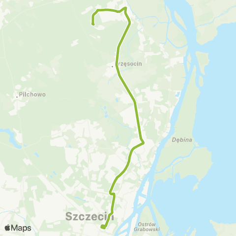 ZDiTM Szczecin Plac Rodła - Police Wyszyńskiego Polana map