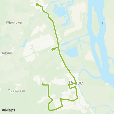 ZDiTM Szczecin (Jasienica - ) Police Rynek - Police Stara Fabryka map