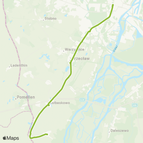 ZDiTM Szczecin Plac Kościuszki - Przecław - Kamieniec map