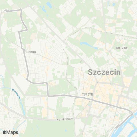 ZDiTM Szczecin Osiedle Zawadzkiego - SKM Dworzec Gł. (Kolumba) map