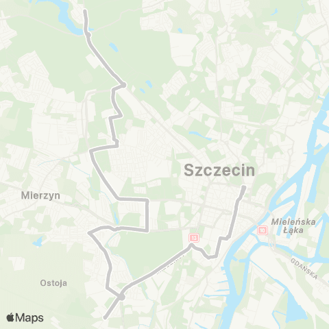 ZDiTM Szczecin (Jaworowa - ) Zawadzkiego - Plac Rodła map
